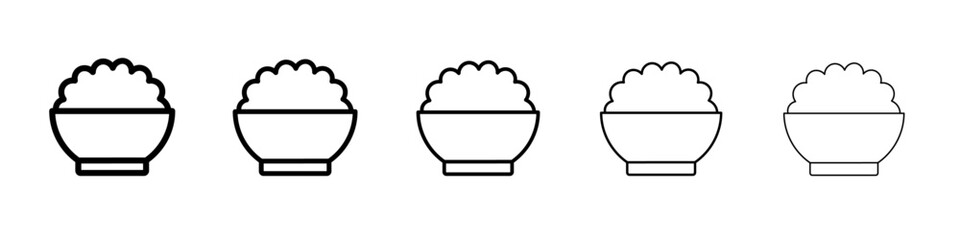rice bowl icon Flat design on isolated background