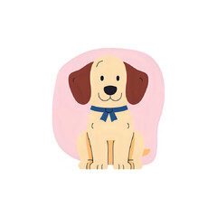 Cute Puppy Illustration:  Perfect for Kids' Room Decor, Prints & Designs