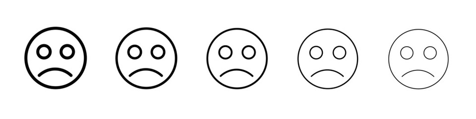 sad icon Flat design on isolated background