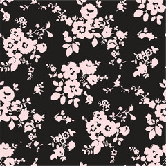 Ditsy floral seamless pattern. Small flower pattern background. Repeat pattern. Ditsy print. Ditsy style background for fashion,fabric, wrapping, decor. Flower pattern printing on surface. vector 