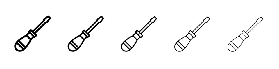 screw driver icon Flat design on isolated background