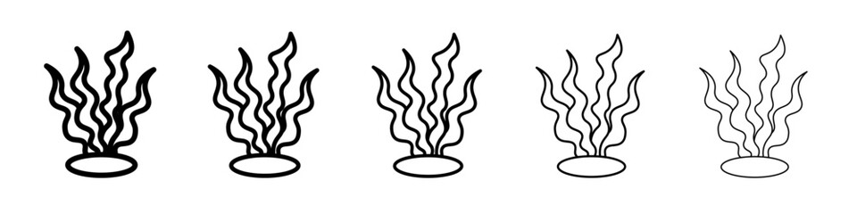 Seaweed icon Flat design on isolated background