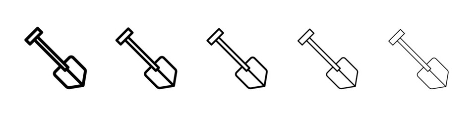 shovel icon Flat design on isolated background
