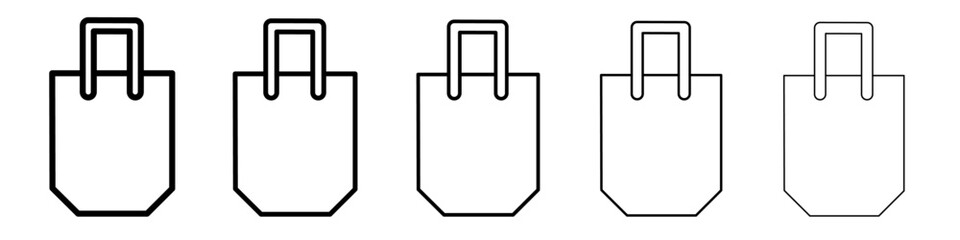 shopping bag icon Flat design on isolated background