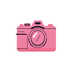 Pink Camera Icon: A Simple, Stylish Design for Photography