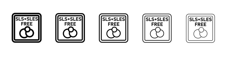 Sls, sles free icon Flat design on isolated background
