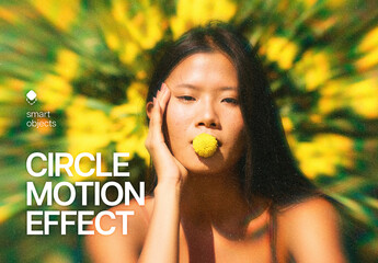 Circle Motion Photo Effect Mockup