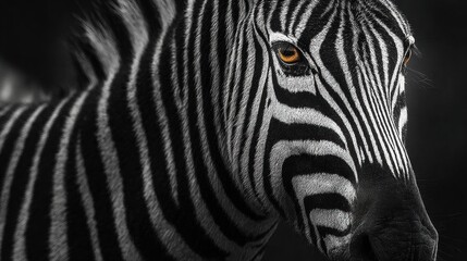Fototapeta premium A striking, high-contrast zebra print texture in black and white
