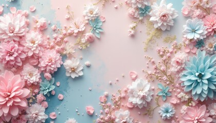 Fototapeta premium Floral arrangement celebration indoor image soft background aesthetic serenity