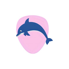 Playful Dolphin Leap:  Ocean Animal Graphic Design Element