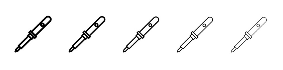 Soldering iron icon Flat design on isolated background