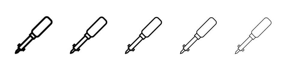 Soldering iron icon Flat design on isolated background