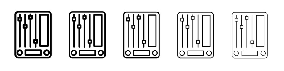 Sound mixer icon Flat design on isolated background