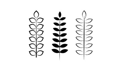 vector illustration of a branch of plant