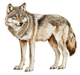 Obraz premium Gray Wolf Illustration