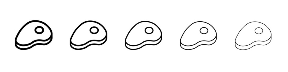 steak icon Flat design on isolated background