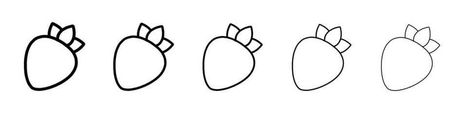 strawberry icon Flat design on isolated background