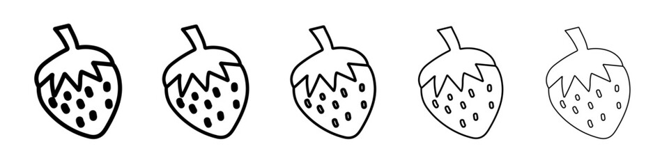 strawberry icon Flat design on isolated background