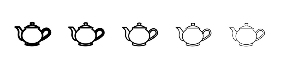 tea pot icon Flat design on isolated background