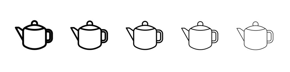teapot icon Flat design on isolated background