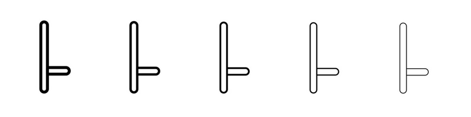 tonfa icon Flat design on isolated background