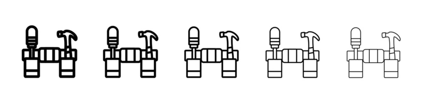 toolbelt icon Flat design on isolated background