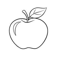 Continuous one line art drawing of apple fruit design