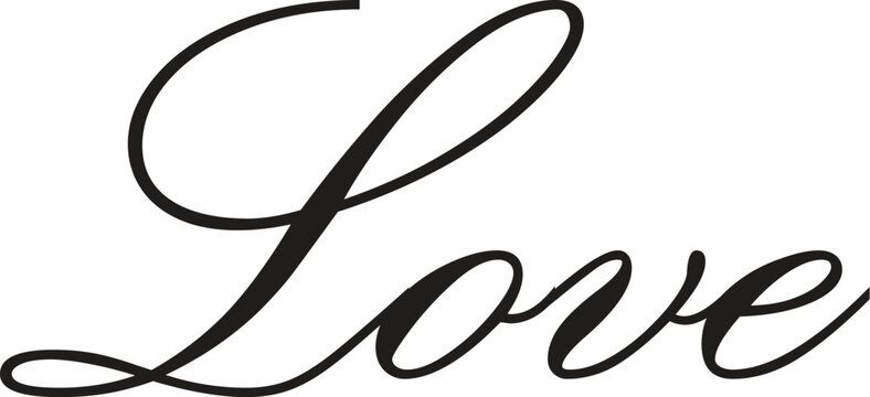 Elegant Cursive Love A Romantic Typography Design