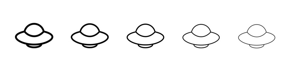 ufo flying icon Flat design on isolated background