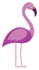 Obraz premium Pink flamingo vector illustration featuring modern simplified style suitable for multiple designs