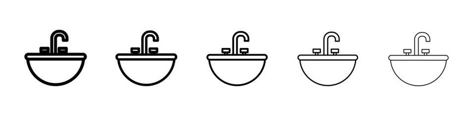 washbasin icon Flat design on isolated background