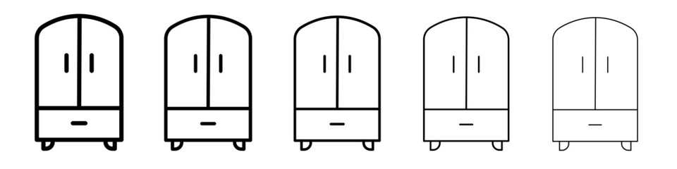 wardrobe icon Flat design on isolated background