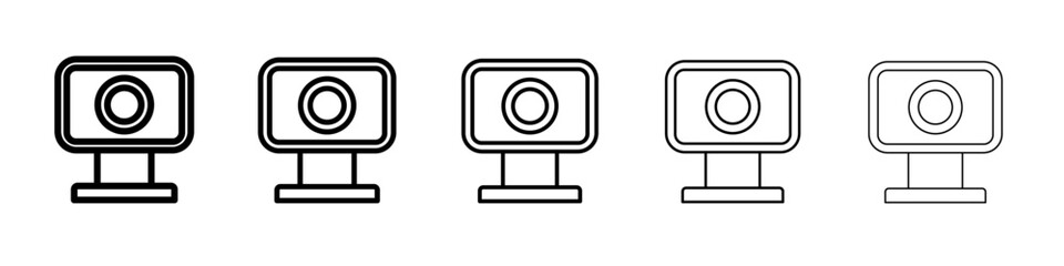 web cam icon Flat design on isolated background