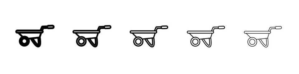 wheelbarrow icon Flat design on isolated background