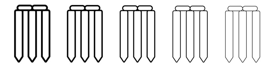 wicket icon Flat design on isolated background