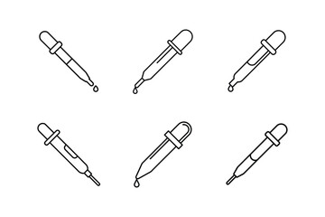 pipette icon line art vector illustration