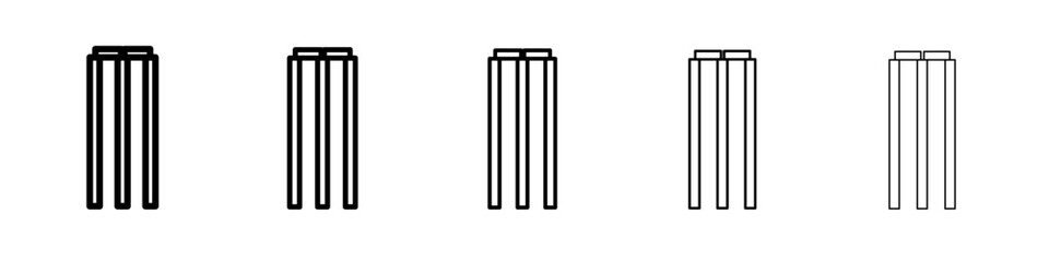 Wicket Stump icon Flat design on isolated background