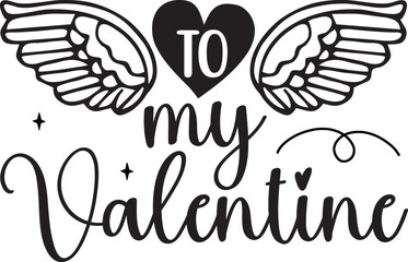 Obraz premium Angelic Wings of Love A Valentine's Day Design