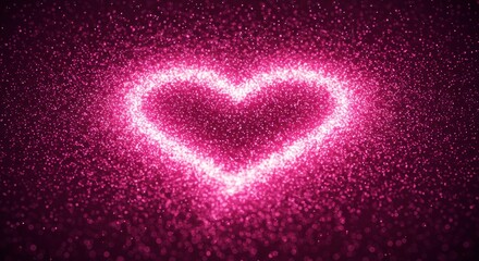 Valentine's day pink heart particles, abstract animated wallpaper background