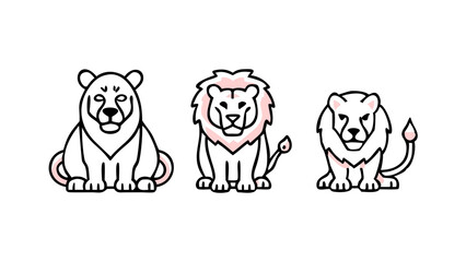 vector illustration of a lion 