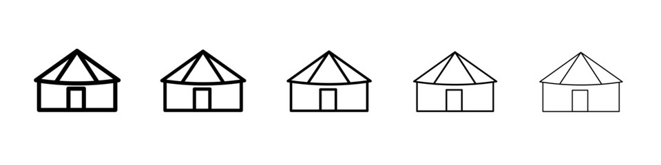 Yurt Icon Flat design on isolated background