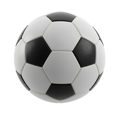 Soccer ball 3D, isolated on a transparent or white background