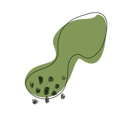 Aesthetic green sage blobs