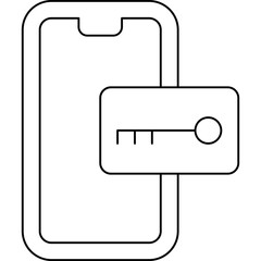 Smart phone lock icon single icon vector illustration