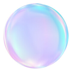 光り輝き反射するシャボン玉のCGイラスト