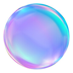 光り輝き反射するシャボン玉のCGイラスト