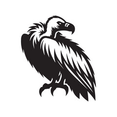 vulture vector silhouette clip art logo design illustration. collection of friend of environment. vulture sets.