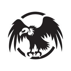 vulture vector silhouette clip art logo design illustration. collection of friend of environment. vulture sets.
