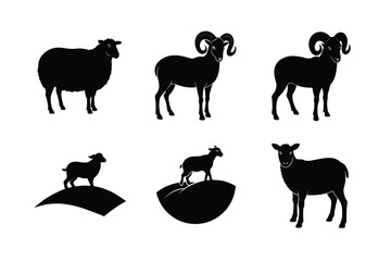 sheep silhouette bundle design