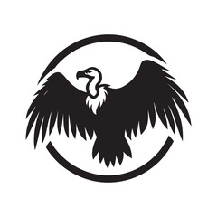 vulture vector silhouette clip art logo design illustration. collection of friend of environment. vulture sets.